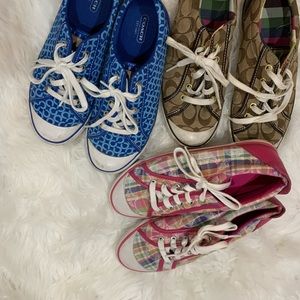 Coach shoes 3 pairs excellent size 8.5